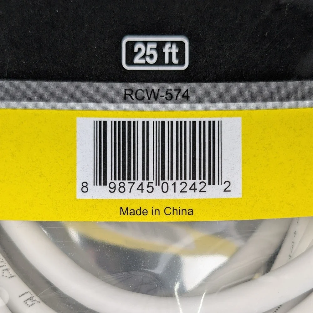 Rosewill RCW-574 Cat 6 Network Ethernet Cable White 25 ft High Speed LAN Cord